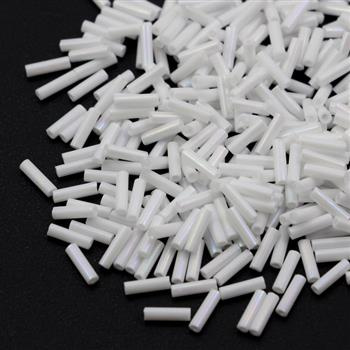 Miyuki Bugle #2 White Opaque Matted AB 6mm [5g]