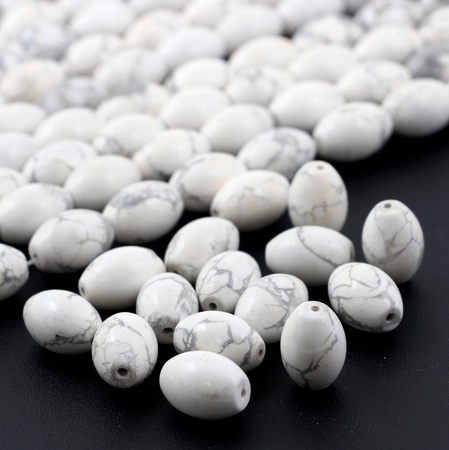 Howlit marmurkowy oliwka gładka 14x10mm