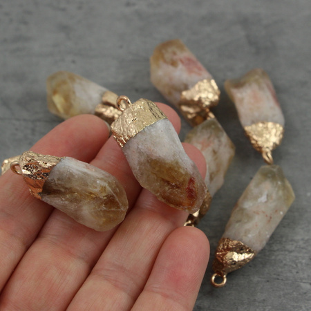 Cytryn zawieszka bryłka w okuciu 35-45mm