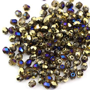 Fire Polish 4mm Crystal California Blue [20szt]