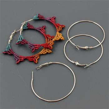 Bigle metalowe srebrne koła 50mm [para]