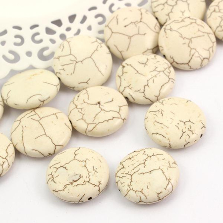 Howlit kremowy moneta 25mm