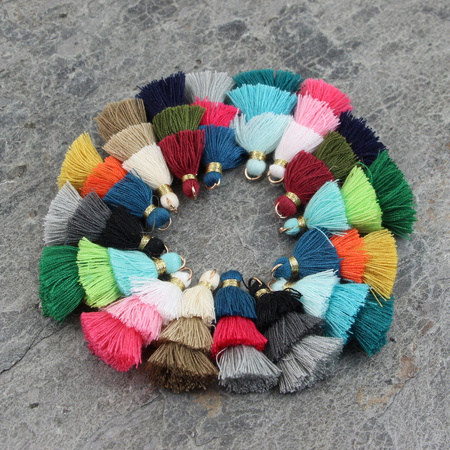 Chwost potrójny z ogniwem beżowy mix 30x20mm