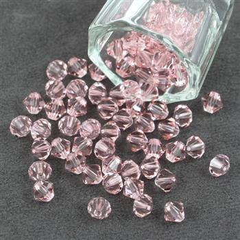 Preciosa Bicone Bead Rondelle Light Rose 6mm [12szt]