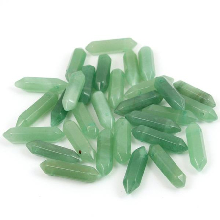 Awenturyn zielony zawieszka grot 32x9mm