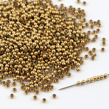 Przekładka kula stal szlachetna pozłacana 2mm/1,0 [100szt]