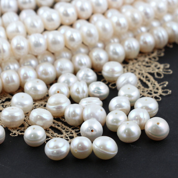 Perła słodkowodna biała oponka 8x7mm