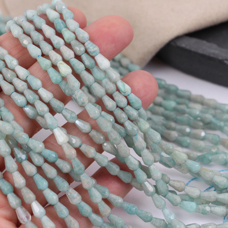 Amazonit kropla fasetowana 6x4mm