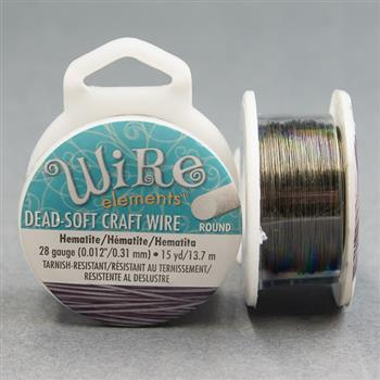 Beadsmith Drut miedziany HEMATITE 0,3mm/13,8m