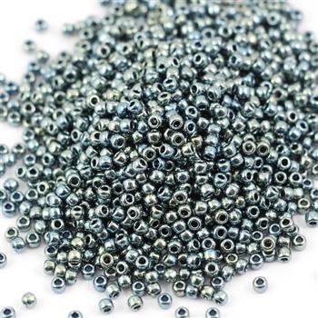 Toho Round 11/0  Galvanized Green Silver [10g]