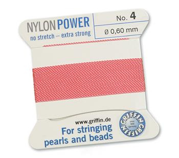Griffin Nici nylonowe z igłą dark pink 0,60mm [2m]