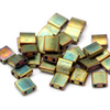 Miyuki Tila Beads 5x5x1,9mm Matted Metallic Khaki Iris [30szt]