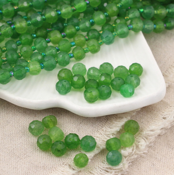 Jadeit zielony oponka fasetowana 8x6mm
