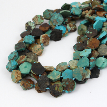 Jaspis sześciokąt 13x4mm