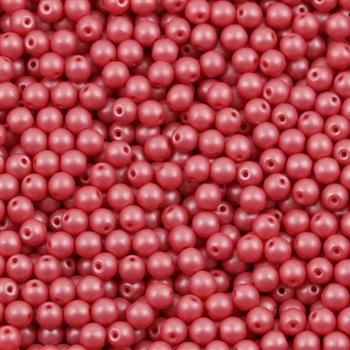 Round Beads Powdery - Pastel Maroon 6mm [20szt]