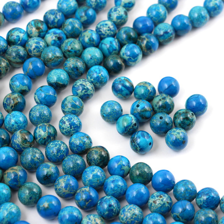 Jaspis lazurowe wybrzeże kula niebieska 10mm