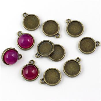 Baza do kaboszonu okragła mosiężna dwustronna 12mm