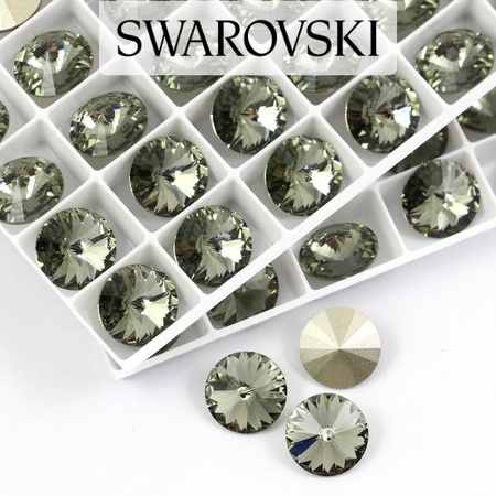 1122 Swarovski Rivoli 12mm Black Diamond [2szt]