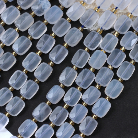 Chalcedon prostokąt fasetowany 10x8mm