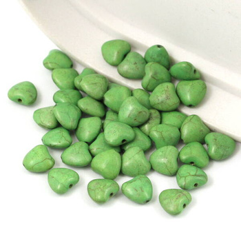 Howlit zielony serce 12mm