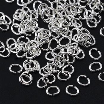 Ogniwo  srebrne elipsa otwarta 6x4mm Ag925 [4szt]