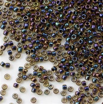 Toho Round 15/0 Inside-Color Rainbow Jonquil/Jet Lined [5g]