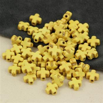 Howlit żółty krzyżyk 8mm