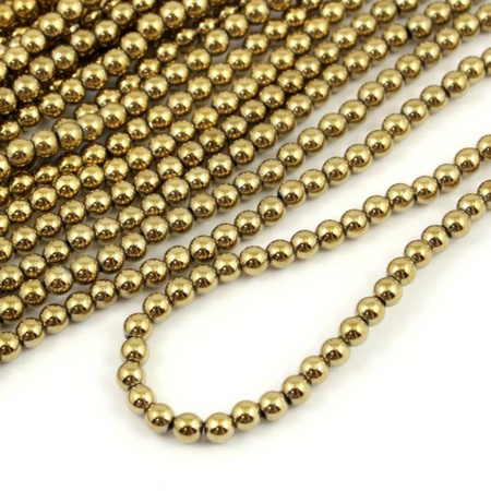 Hematyt kula gładka 4mm LIGHT GOLD [sznur 40cm]