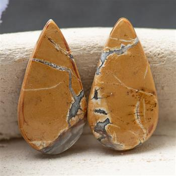 Kaboszony jaspis maligano 22x11x3mm [para]