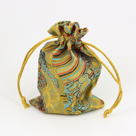 Woreczek żakardowy miodowy 14x10cm