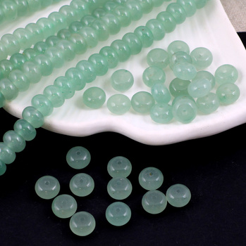 Awenturyn zielony oponka gładka 8x5mm