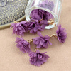Ozdobny mini kwiatek w ażurowej tulejce fioletowy 13mm