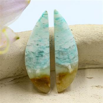 Kaboszony opal blue 28x8x4mm [para]