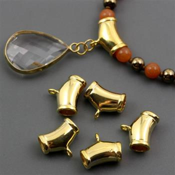 Krawatka metalowa złota 16x14mm