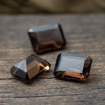 Kwarc dymny fasetowany do oprawy jubilerskiej prostokąt 8x6mm