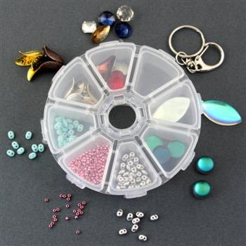 Organizer na koraliki okrągły 8-dzielny 10,5cm