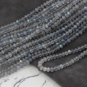 Labradoryt oponka fasetowana 4x3mm [sznur 39cm]