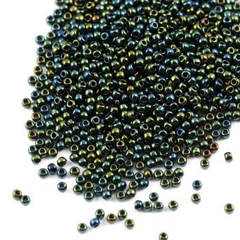 Toho Round 11/0 Metallic Iris Green/Brown [10g]