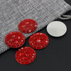Kaboszon z żywicy druza moneta czerwona 25mm