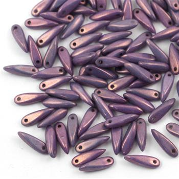 Dagger Chalk White Lila Vega Luster 3x10mm [20szt]