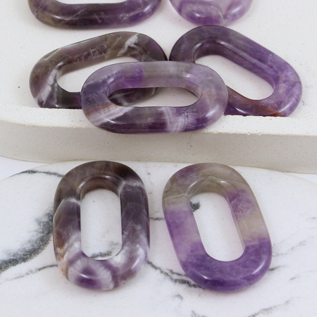 Ametyst owal okienko 40x25mm