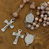 Zestaw do różańca krzyż i łącznik stal szlachetna