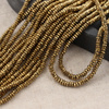 Hematyt złoty oponka fasetowana 3x1mm [sznur 38cm]