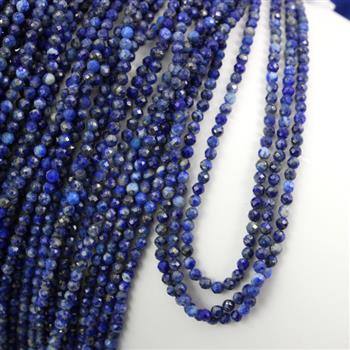 Lapis lazuli kula fasetowana 2mm [sznur 39cm]