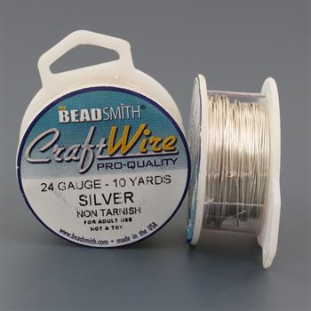 Beadsmith Drut miedziany SILVER 0,5mm/9,2m