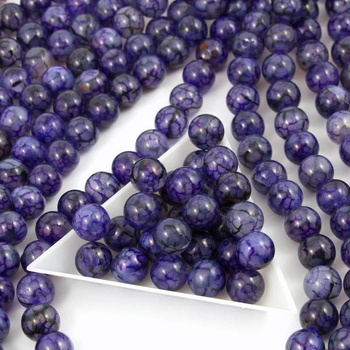 Agat wężowy fioletowy kula gładka 10mm