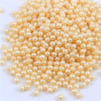 Round Beads Velvet Ecru 3mm [50szt]
