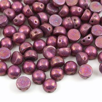 CzechMates Cabochon 6mm Chalk White Iris [10szt]