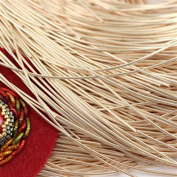 Bajorek do haftu miękki - b. jasnozłoty błyszczący 1mm [ 4g ]