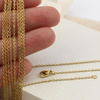 Łańcuszek gotowy z zapięciem złoty stal szlachetna [50cm]